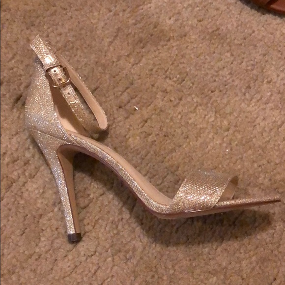 Nine West Gold Glitter Strap Heels - Picture 5 of 5